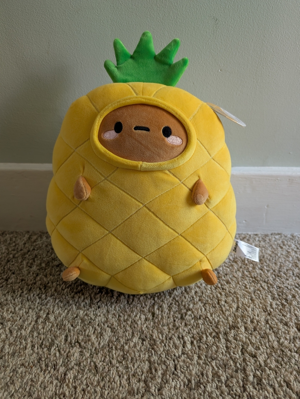 Smoko Pineapple Tayto Potato Plush Yellow Stuffed Toy NWT Mochi Squish